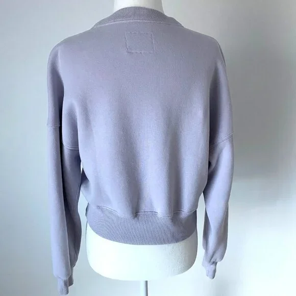 ABERCROMBIE & FITCH Soft AF Lavender Cropped Sweatshirt Size XXS - Picture 5 of 7